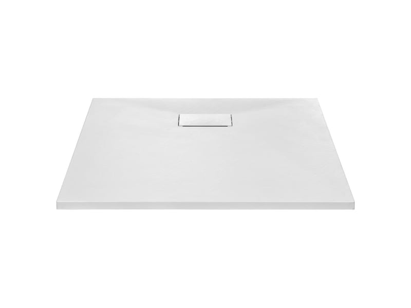  Bac de douche receveur de douche rectangulaire salle de bain maison intérieur trou de drain standard de 9 cm smc 80 x 80 cm blanc 02_0003447  - Conforama C