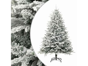 Sapin de noël - arbre de noël artificiel à flocons de neige vert 240 cm pvcpe