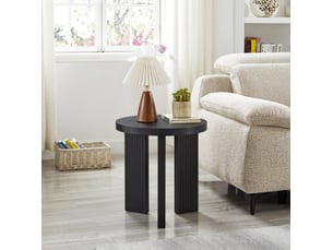 Table basse rond(e) coloris noir <strong>CHICFURN</strong> <strong></strong> - 44.5 cmx44.5 cm