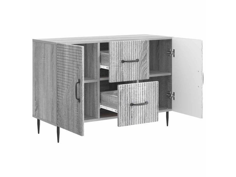  Buffet - bahut - meuble de rangement sonoma gris 89 x 34,5 x 60 cm bois d'ingénierie  - Conforama E