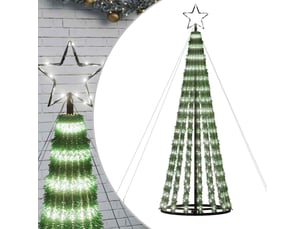 Sapin de noël, arbre de noël à led 275 led blanc froid 180 cm cf60987