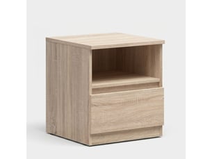 Table de chevet avec tiroir et niche ouverte tetrix - chêne