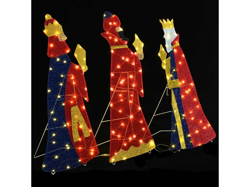  Lighting de noël des 3 rois 3 pcs led blanc chaud 105 cm  - Conforama C