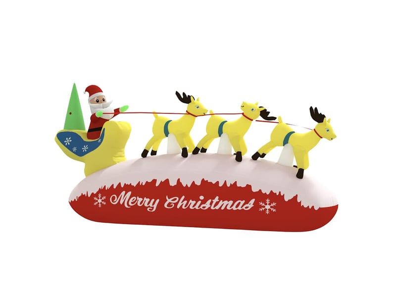  Décoration gonflable de père noël et renne à led 145 cm  - Conforama D