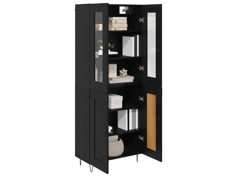  Buffet - haut armoire chêne noir 69,5 x 34 x 90 cm bois d'ingénierie  - Conforama C