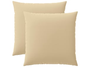 Lot de 2 housses de coussin heerlen beige 80 x 80 cm polyester cf49422