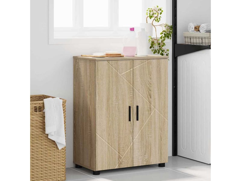 Cabinet de salle de bain, armoire salle de bain chêne sonoma 60 x 35 x 80 cm cf65356  - Conforama D