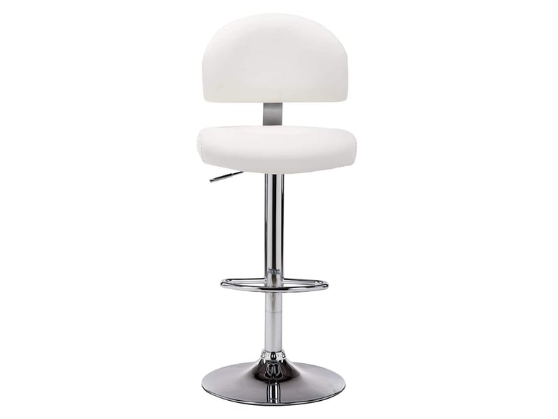 Lot de 2 tabouret de bar, chaise de bar blanc similicuir shl15252  - Conforama D