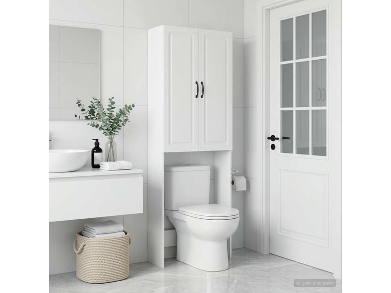 Armoire de toilette, meuble de toilette utrecht blanc 66x25.5x190 cm - Conforama B