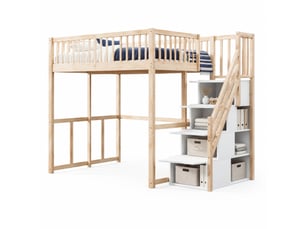 Lit mezzanine 140x200 cm STILVORA   coloris naturel