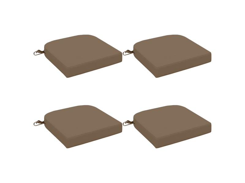  Lot de 4 coussins de siège, coussins d'assise soest 100 % polyester taupe cf60804  - Conforama A