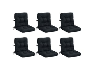 Lot de 6 coussins de chaise à dossier haut vianen cf59397