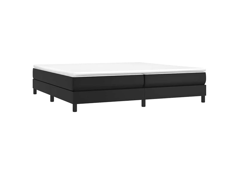  Lit double- lit adulte -  cadre de lit à lattes noir 200x200 cm similicuir  - Conforama B