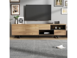 Meuble tv coloris naturel 173 cm <strong></strong>  <strong></strong>
