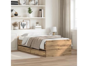 Lit adulte, lit simple, cadre de lit chêne artisanal 100x200cm pin massif cf5657