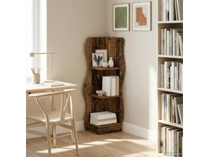 Étagère d'angle, armoire de rangement bois ancien 34 x 33 x 102 cm bois d'ingénierie cf41369