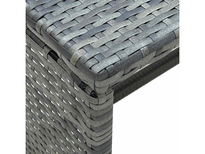  Table basse | table d'appoint salon anthracite 70x40x38 cm résine tressée  - Conforama C