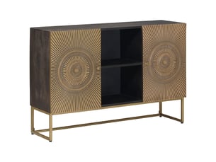 Buffet cuisine, meuble de rangement laiton 105 x 30 x 70 cm