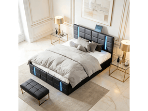 Lit coffre 160x200 cm    coloris noir