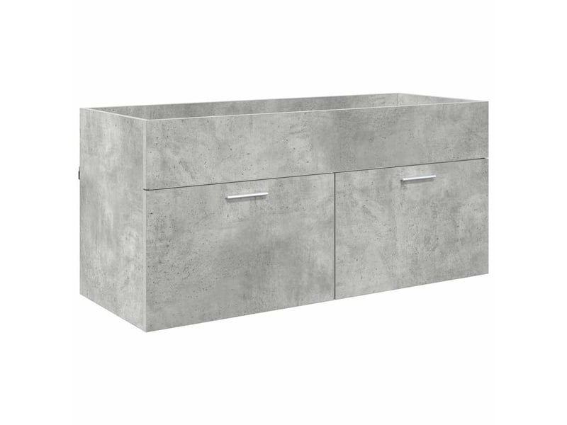  Armoire d'évier, meuble de rangement gris béton bois d'ingénierie  - Conforama A