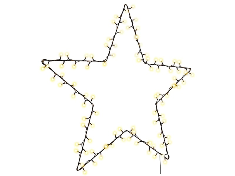  Lumières de noël silhouette d'étoile 115 led blanc chaud  - Conforama A