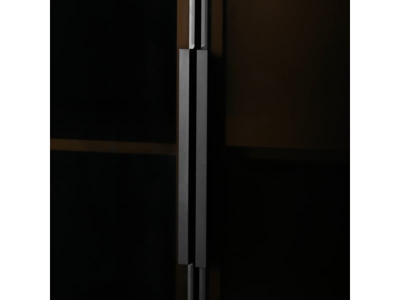 Meuble de cuisine muvano, buffet haut blanc et noir avec led, 6 portes et 3 tiroirs, largeur 120,5 cm - Conforama D