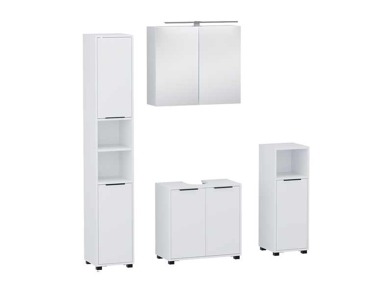 Vicco meubles bain, blanc, 4 pièces  - Conforama A