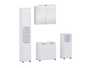 Vicco meubles bain, blanc, 4 pièces