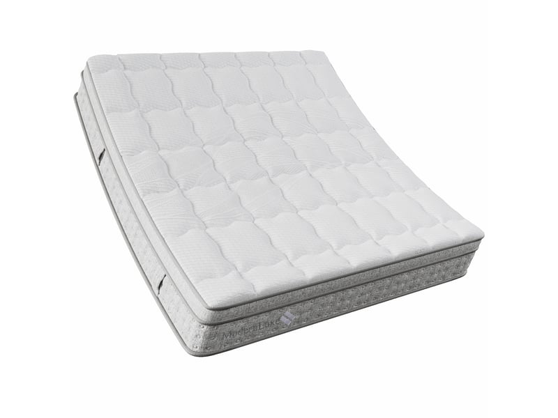 Matelas à ressorts ensachés 180x200 cm,fermeté h3,7 zones de confort,mousse froide,certifié oeko-tex,25 cm,livré roulé,blanc - Conforama A