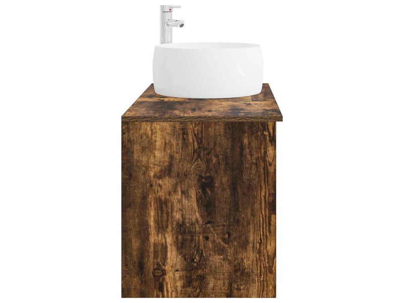  Ensemble de mobilier de salle de bain 2 pcs chêne fumé shl184  - Conforama E