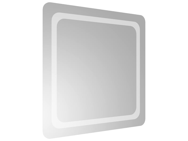 Miroir de salle de bain, miroir de toilette led transparent 60 x 60 cm verre trempé cf62597 - Conforama D