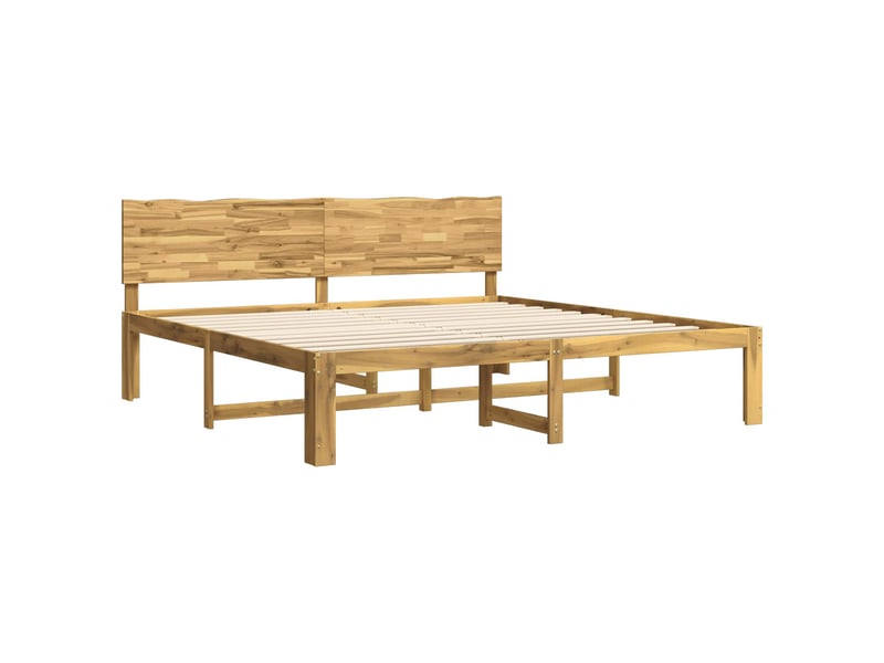  Lit double- lit adulte -  cadre de lit double avec tête de lit rostock blanc 200 x 200 cm  - Conforama B