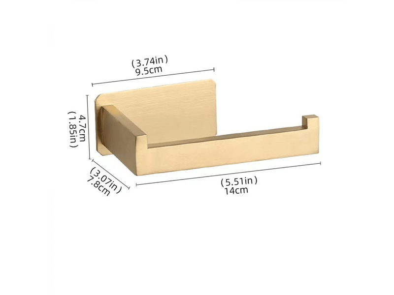  Porte-papier toilette, distributeur de papier toilette sans perçage, support de rouleau de papier toilette autocollant en acier inoxydable  - Conforama C