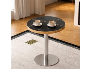 Table basse rond(e) coloris noir STILVORA - 60 cmx60 cm
