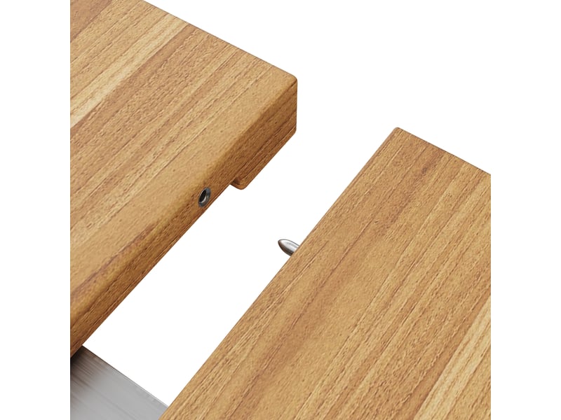 Table de salle à manger extensible avec rangement en mdf 110150×110×76 cm bois naturel - Conforama D