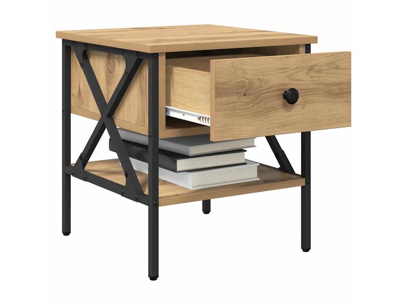  Table de chevet - cabinet de chevet - table de nuit 2 pc chêne artisanal 40 x 42 x 45 cm  - Conforama B