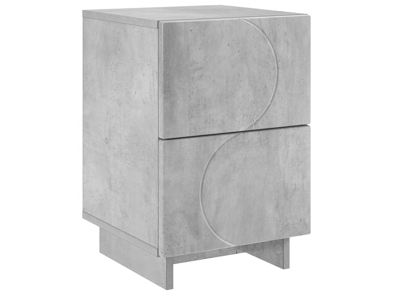  Table de chevet - cabinet de chevet - table de nuit gris béton 33,5 x 34,5 x 50 cm  - Conforama A