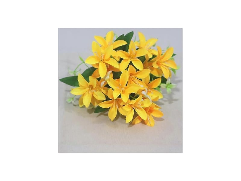  Fleur artificielle facile d'entretien, surface lisse, composition florale en soie synthétiquerose  - Conforama D