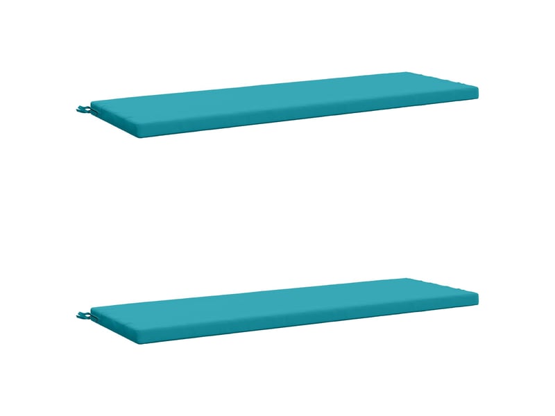 Lot de 2 coussins de banc, coussins d'assise soest 100 % polyester turquoise cf57500 - Conforama A