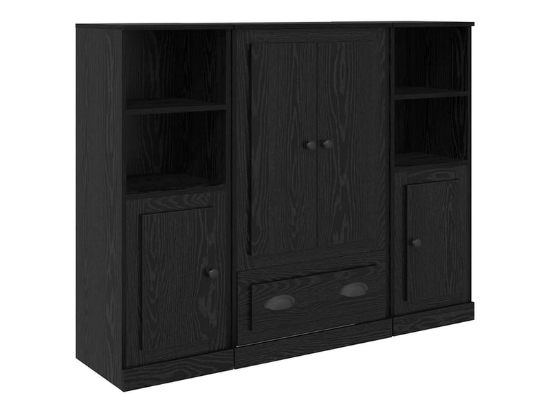 Buffet - haut armoire 3 pc chêne noir 132 x 35,5 x 103,5 cm - Conforama E