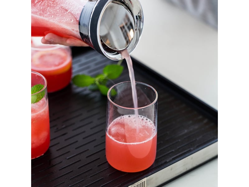  Carafe à eau, 1.2 l, hauteur 29 cm, carafe en verre, couvercle en silicone  - Conforama D