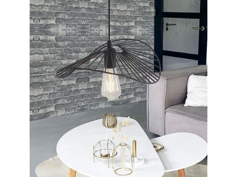  Suspension en métal noir avec câble réglable 100cm – taille 37x31x10cm  - Conforama D