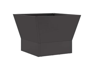 Brasero exterieur, foyer camping noir 40x40x35 cm acier patiné