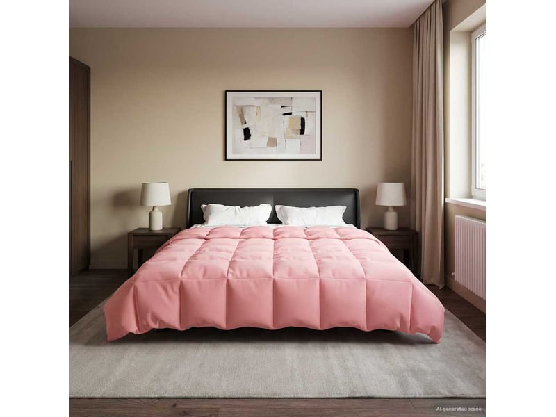  Couette - duvet d'été 200 x 220 cm été microfibre (100% polyester) rose  - Conforama D