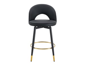 tabouret de bar <strong>HAUSS SPOLE</strong> - noir hauteur d'assise 63.5 cm vendu Par paire