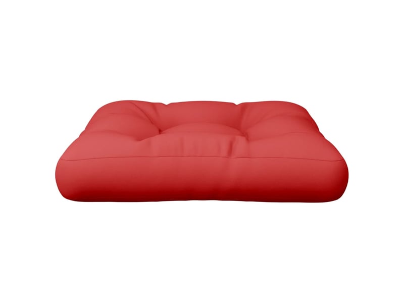  Coussin de palette, coussin de chaise, coussin de canapé rouge 58x58x10 cm tissu cf55440  - Conforama E