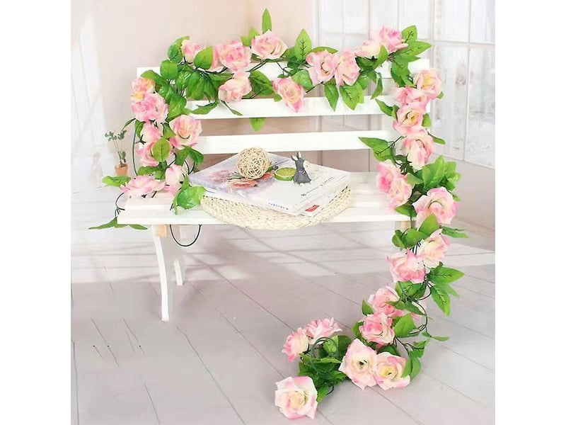  Pices 2.3mguirlande de roses artificielles artificielle rose vigne guirlande fleurs artificielles, soie fleur guirlandepour les arches ftes dco  - Conforama A