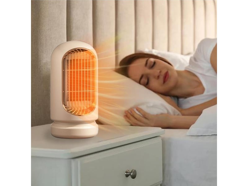 Petit chauffage d'appoint portable, chauffage de bureau silencieux, chauffage soufflant électrique portable, chauffage rapide pour les petits espaces, 400 w, blanc GTR03666 - Conforama C