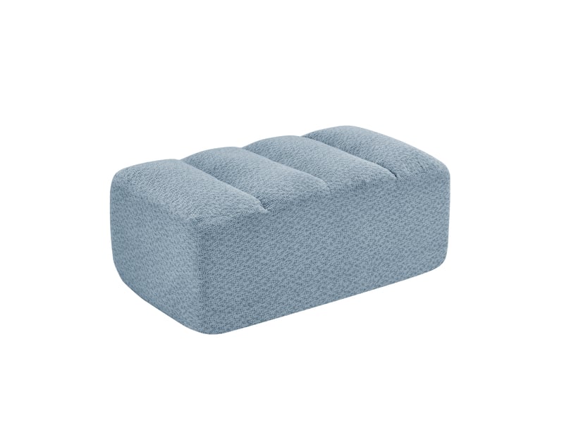  Pouf brravo 104x61x45 cm sans cadre bleu  - Conforama A