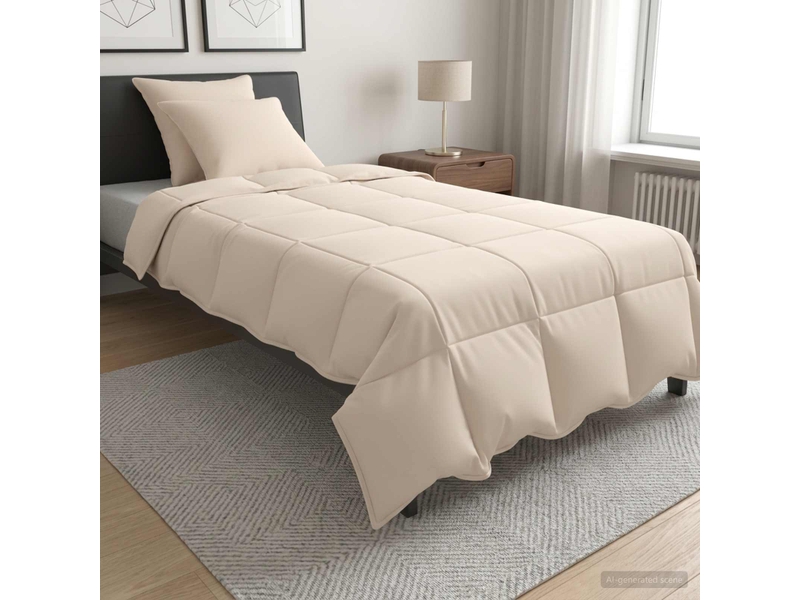  Ensemble de duvet 2 pcs - couette 140 x 220 cm 250 gsm kapok naturel beige  - Conforama B